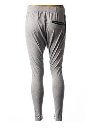 Pantalon slim taille élastique gris JOLIFLY J&F femme