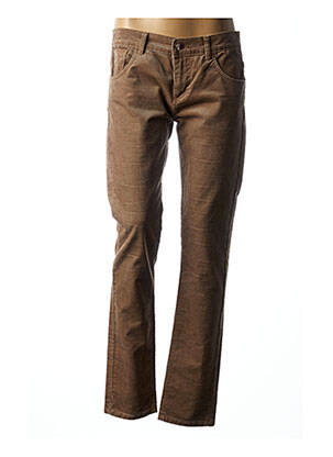 Pantalon droit stretch taille normale marron ROSEANNA femme