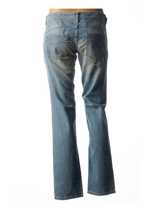 Jeans coupe droite effet usé délavé taille basse bleu TWINSET femme