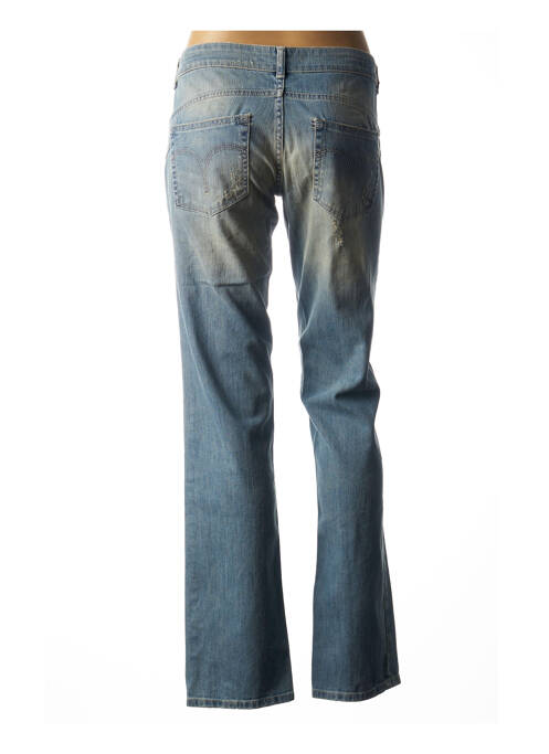 Jeans coupe droite effet usé délavé taille basse bleu TWINSET femme