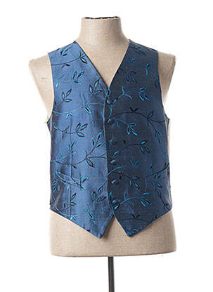 Gilet sans manche tissage satiné bleu CANOTIER homme