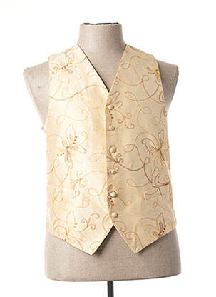 Gilet sans manche tissage satiné beige CANOTIER homme