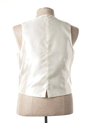Gilet sans manche tissage satiné blanc CANOTIER homme