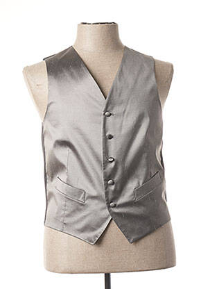 Gilet sans manche tissage satiné gris CANOTIER homme