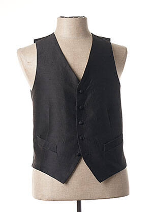 Gilet sans manche tissage satiné noir CANOTIER homme
