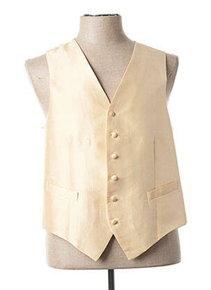 Gilet sans manche tissage satiné beige CANOTIER homme