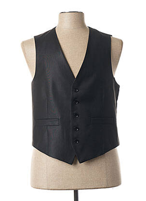 Gilet sans manche tissage satiné noir ANDREW MC ALLISTER homme