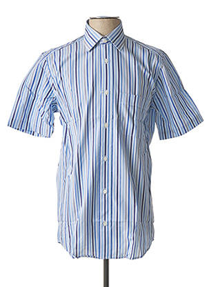 Chemise manches courtes poches poitrine bleu ALAIN GAUTHIER homme