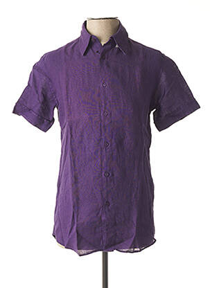 Chemise manches courtes violet NANI BON pour homme