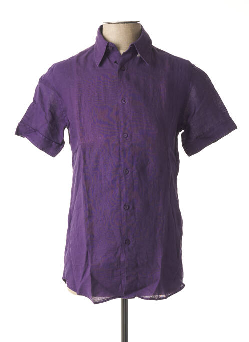 Chemise manches courtes violet NANI BON pour homme