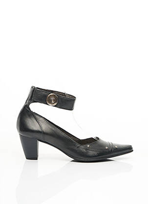 Escarpins tissage satiné talon de 4 à 6cm noir FIDJI femme