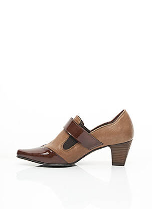 Sandales/nu pieds matière lisse talon de 4 à 6cm blanc FIDJI femme