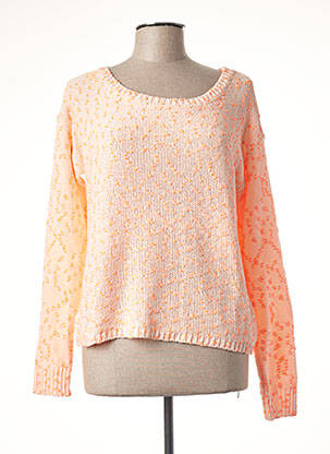 Pull orange ICHI pour femme