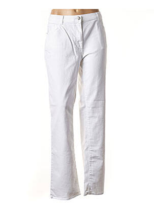 Pantalon droit stretch taille normale blanc CHRISTIAN MARRY femme