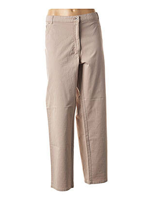Pantalon droit stretch marron RICHY femme