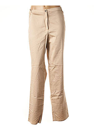 Pantalon droit stretch taille normale beige CHRISTIAN MARRY femme