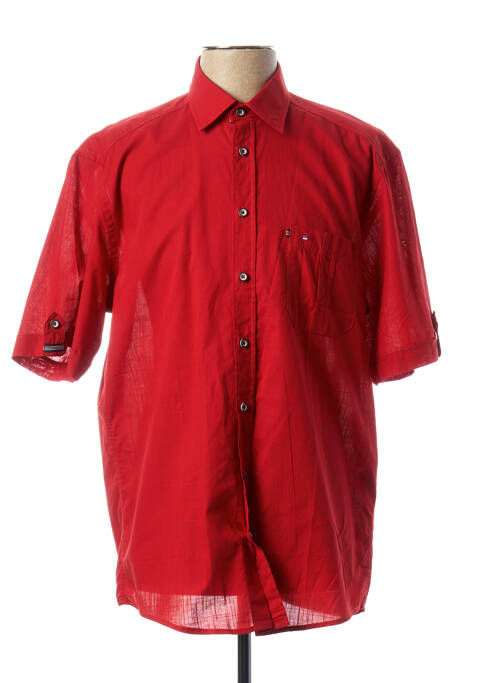 Chemise manches courtes rouge JUPITER pour homme