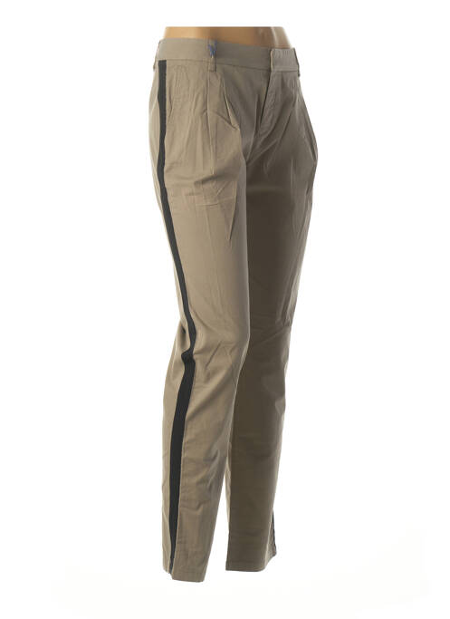 Pantalon droit gris LEON & HARPER pour femme