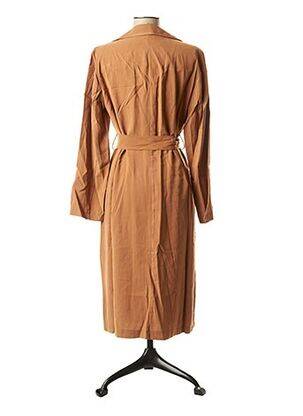 Robe longue manches longues manches longues marron LA FEE MARABOUTEE femme