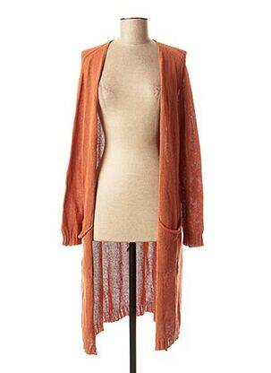 Gilet manches longues manches longues orange LA FEE MARABOUTEE femme
