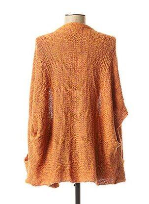 Gilet manches courtes coupe droite orange LA FEE MARABOUTEE femme
