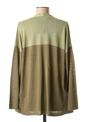 Gilet manches longues manches longues vert LA FEE MARABOUTEE femme