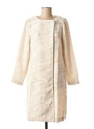 Veste casual col rond beige LA FEE MARABOUTEE femme
