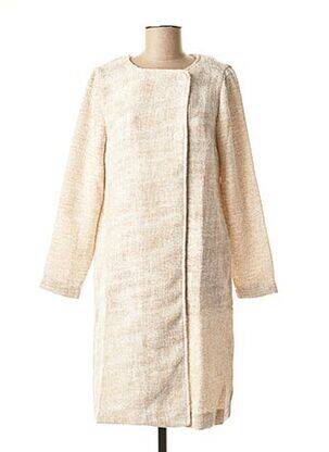 Veste casual col rond beige LA FEE MARABOUTEE femme