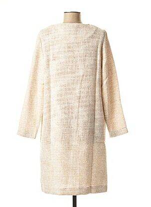 Veste casual col rond beige LA FEE MARABOUTEE femme
