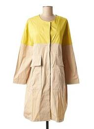 Veste casual col rond jaune LA FEE MARABOUTEE femme
