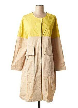 Veste casual col rond jaune LA FEE MARABOUTEE femme