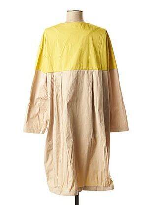 Veste casual col rond jaune LA FEE MARABOUTEE femme