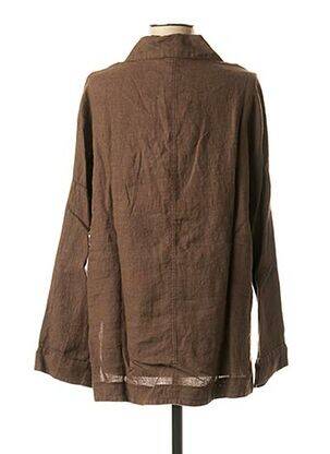 Chemisier manches longues manches longues marron LA FEE MARABOUTEE femme