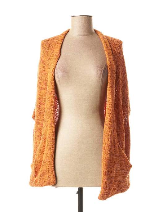 Gilet manches courtes manches courtes orange LA FEE MARABOUTEE femme