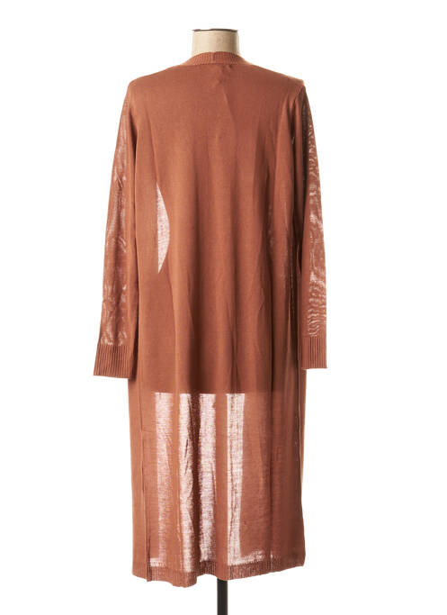 Gilet manches longues marron LA FEE MARABOUTEE pour femme