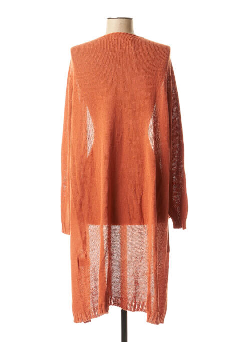 Gilet manches longues orange LA FEE MARABOUTEE pour femme