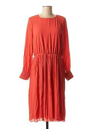 Robe mi-longue manches longues manches longues rouge LA FEE MARABOUTEE femme