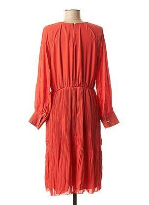 Robe mi-longue manches longues manches longues rouge LA FEE MARABOUTEE femme