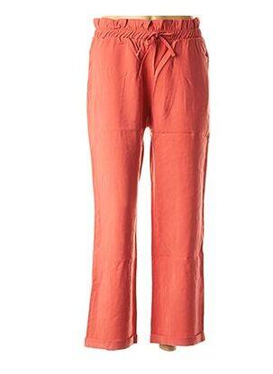 Pantalon large taille élastique rouge LA FEE MARABOUTEE femme