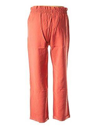 Pantalon large taille élastique rouge LA FEE MARABOUTEE femme