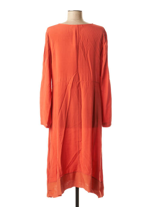 Robe mi-longue orange LA FEE MARABOUTEE pour femme