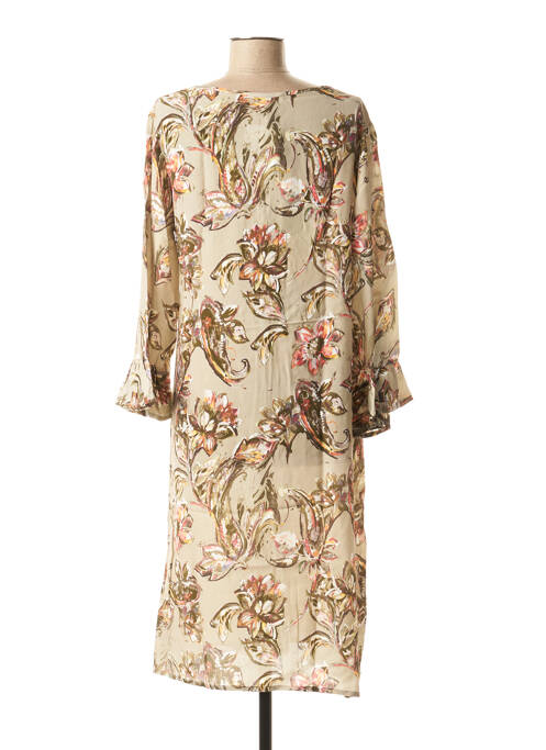 Robe mi-longue vert LA FEE MARABOUTEE pour femme