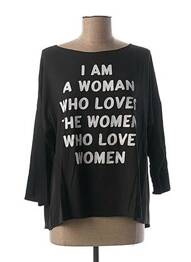 T-shirt manches longues manches longues noir LA FEE MARABOUTEE femme