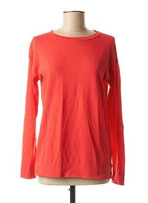 Pull coupe droite manches longues rouge LA FEE MARABOUTEE femme