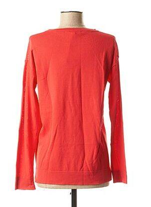 Pull coupe droite manches longues rouge LA FEE MARABOUTEE femme