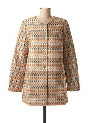Manteau long epaulette sans capuche beige LA FEE MARABOUTEE femme