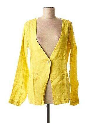 Veste casual poches jaune LA FEE MARABOUTEE femme