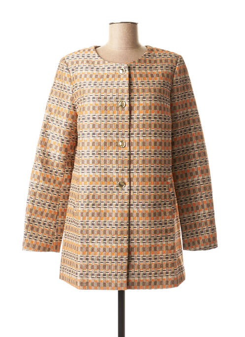 Manteau long epaulette sans capuche beige LA FEE MARABOUTEE femme