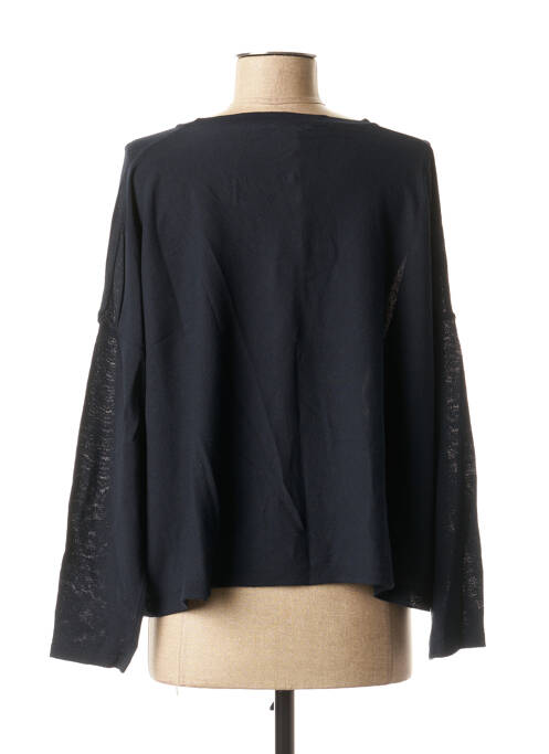 Gilet manches longues bleu LA FEE MARABOUTEE pour femme