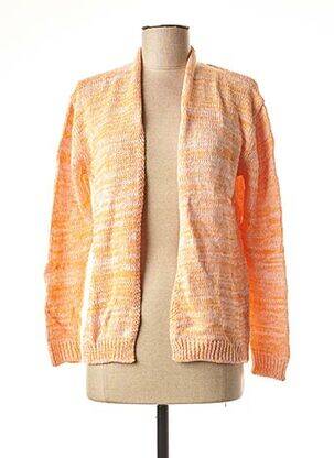 Gilet manches longues resserrée sur le bas orange LA FEE MARABOUTEE femme